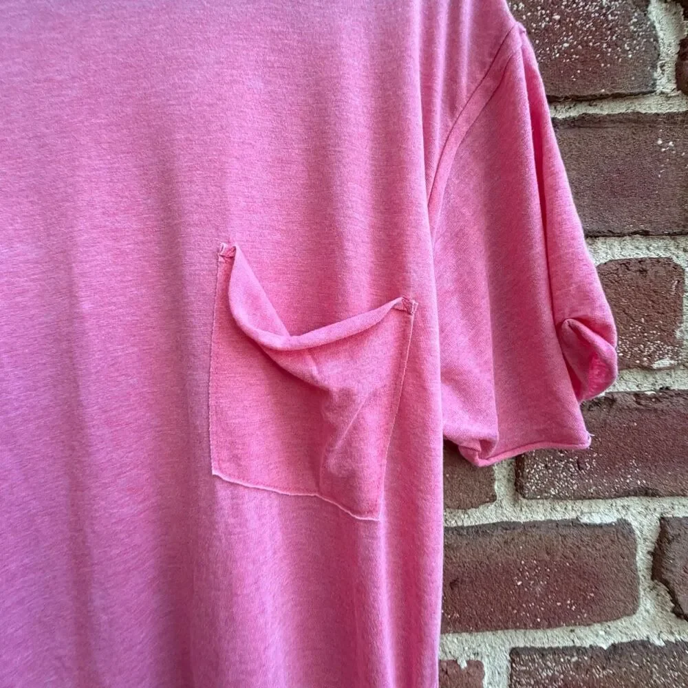 Free People X We The Free Vella Pocket Burnout Oversized Tee coral M NEW